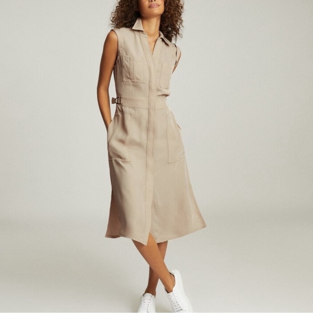 NWT Reiss Effie midi utility dress, Size 6